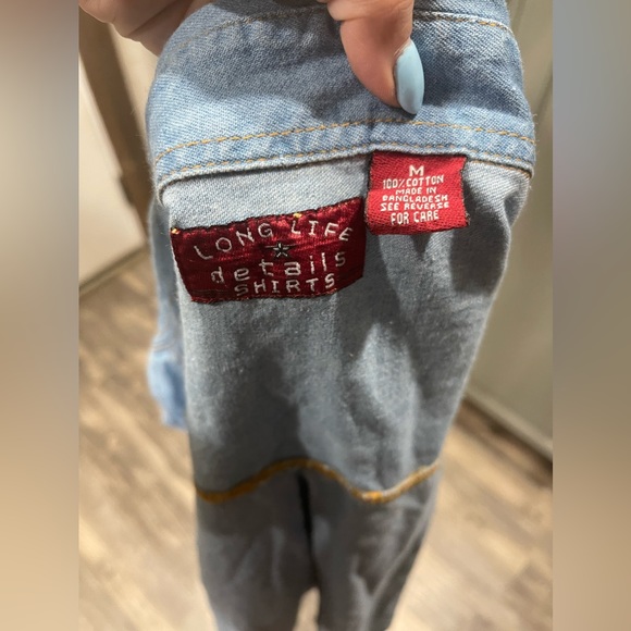 Jean Tunic Button Up Tank - Picture 2 of 4